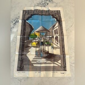 New Vintage Lamont Tea Towel Bermuda Bobby In A Birdcage 100% Irish Linen Unused